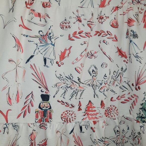 Nutcracker theme print women's dress size XL - Picture 3 of 4